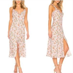 LOVERS + FRIENDS | Lavender Floral Sun Room Midi Dress | Large BNWT Revolve